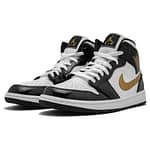 Air Jordan 1 Mid Patent 'Black Gold'