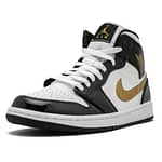 Air Jordan 1 Mid Patent 'Black Gold'