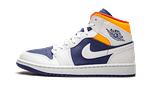 Air Jordan 1 Mid White Laser Orange Deep Royal Blue