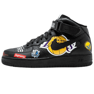 Supreme x NBA x Air Force 1 Mid 07 'Black'