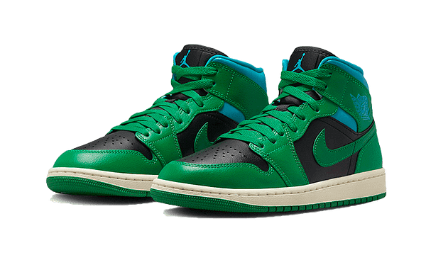 Air Jordan 1 Mid Lucky Green Aquatone