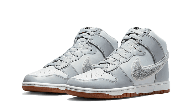 Dunk High Retro Chenille Swoosh White Grey