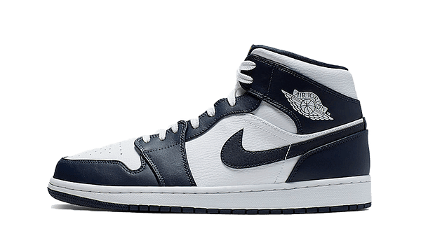 Air Jordan 1 Mid White Metallic Gold Obsidian