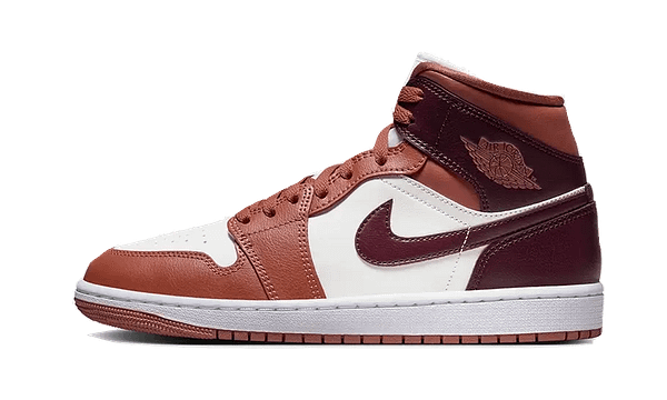 Air Jordan 1 Mid Dusty Peach Night Maroon