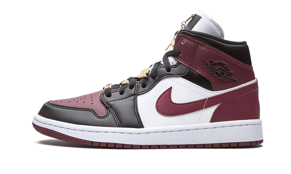 Air Jordan 1 Mid Se Black Dark Beetroot