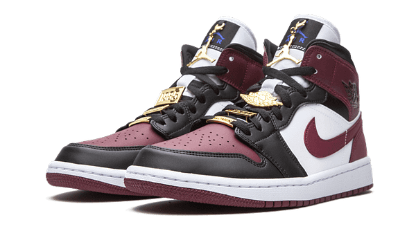 Air Jordan 1 Mid Se Black Dark Beetroot