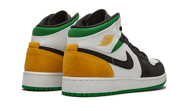 Air Jordan 1 Mid Se White Laser Orange Lucky Green