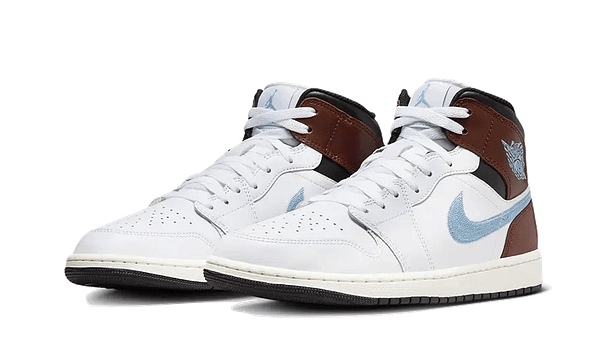 Air Jordan 1 Retro Mid Se Brown Blue Grey