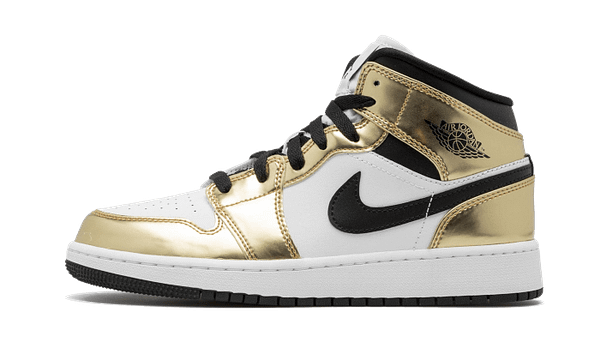 Air Jordan 1 Mid White Metallic Gold