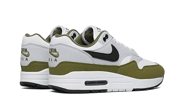 Air Max 1 White Black Medium Olive