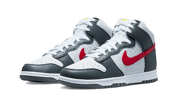 Dunk High Embossed Basketball Grey Red