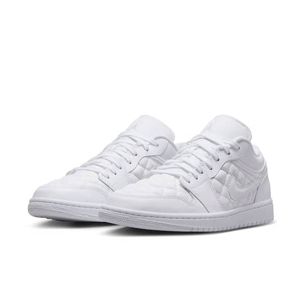 Air Jordan 1 Low 'Triple White Quilted' Wmns