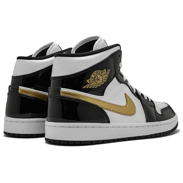 Air Jordan 1 Mid Patent 'Black Gold'