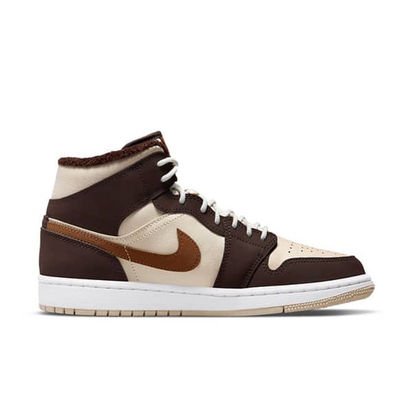 Air Jordan 1 Mid Se 'Cream Dark Chocolate' Wmns