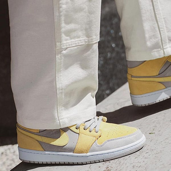 Air Jordan 1 Mid Se Grey Fog Lemon Wash