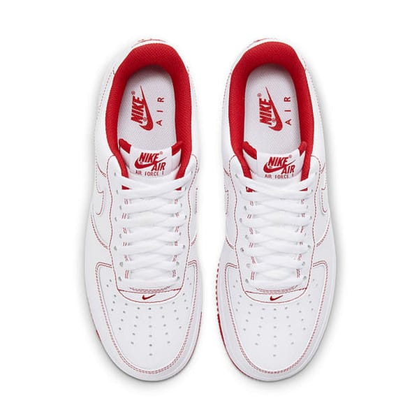 Nike Air Force 1 '07 'Contrast Stitch - White University Red'