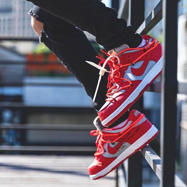 Off-White X Nike Dunk Low 'University Red'