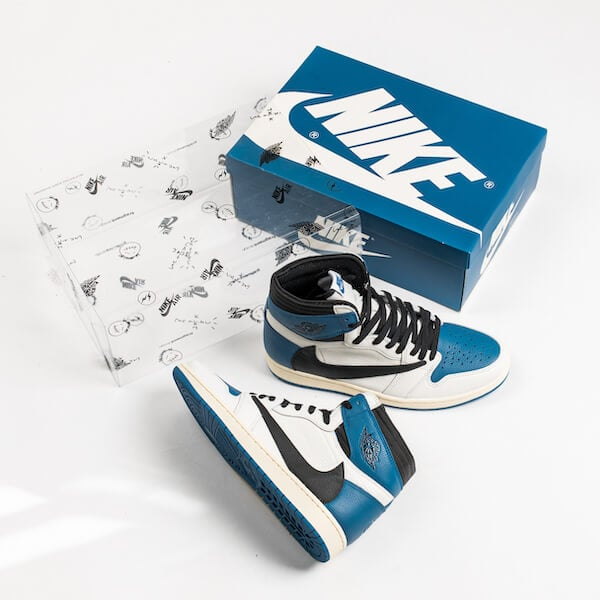 Air Jordan 1 Retro High Og Sp Travis Scott Fragment Military Blue